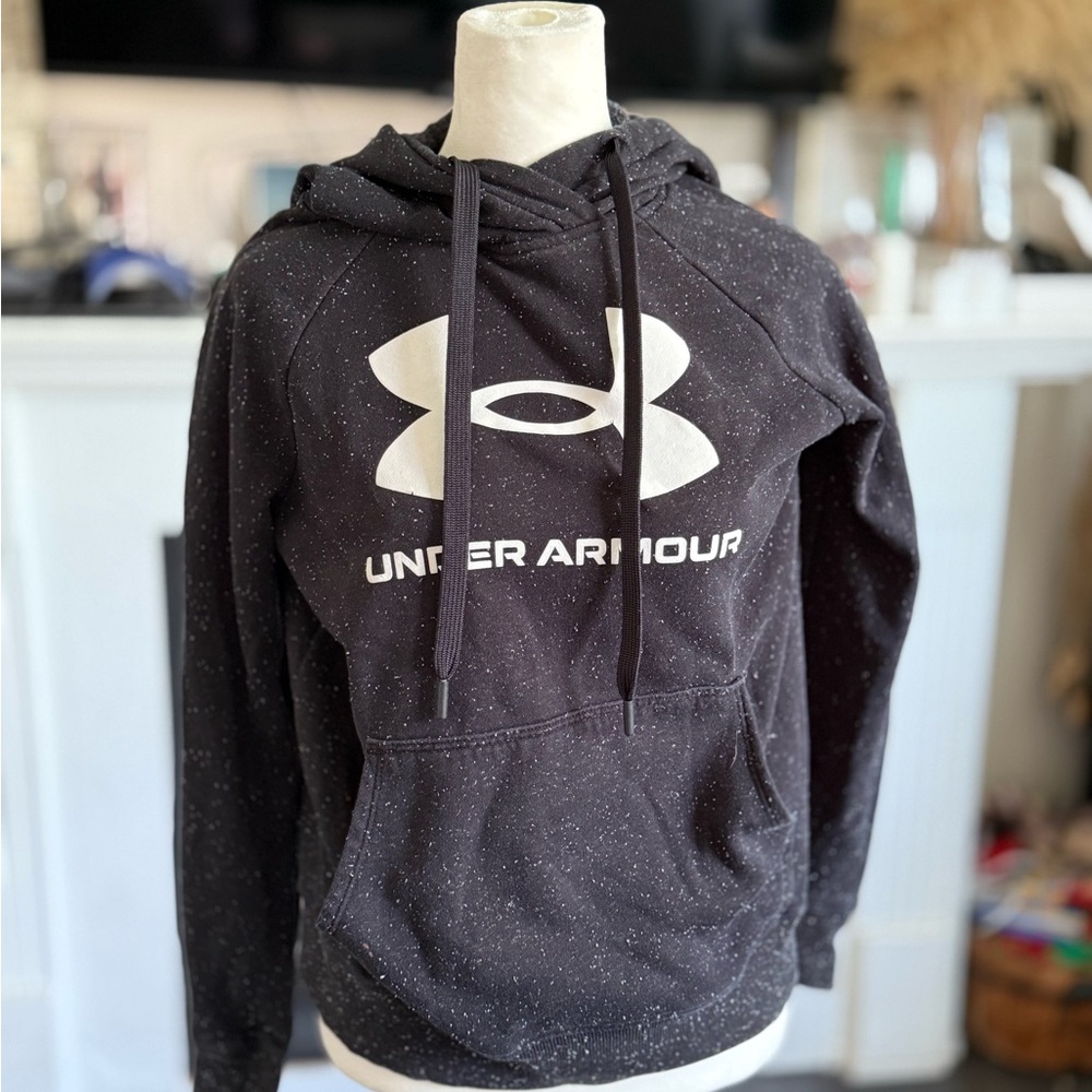 Under Armour Charcoal Hoodie with White Text